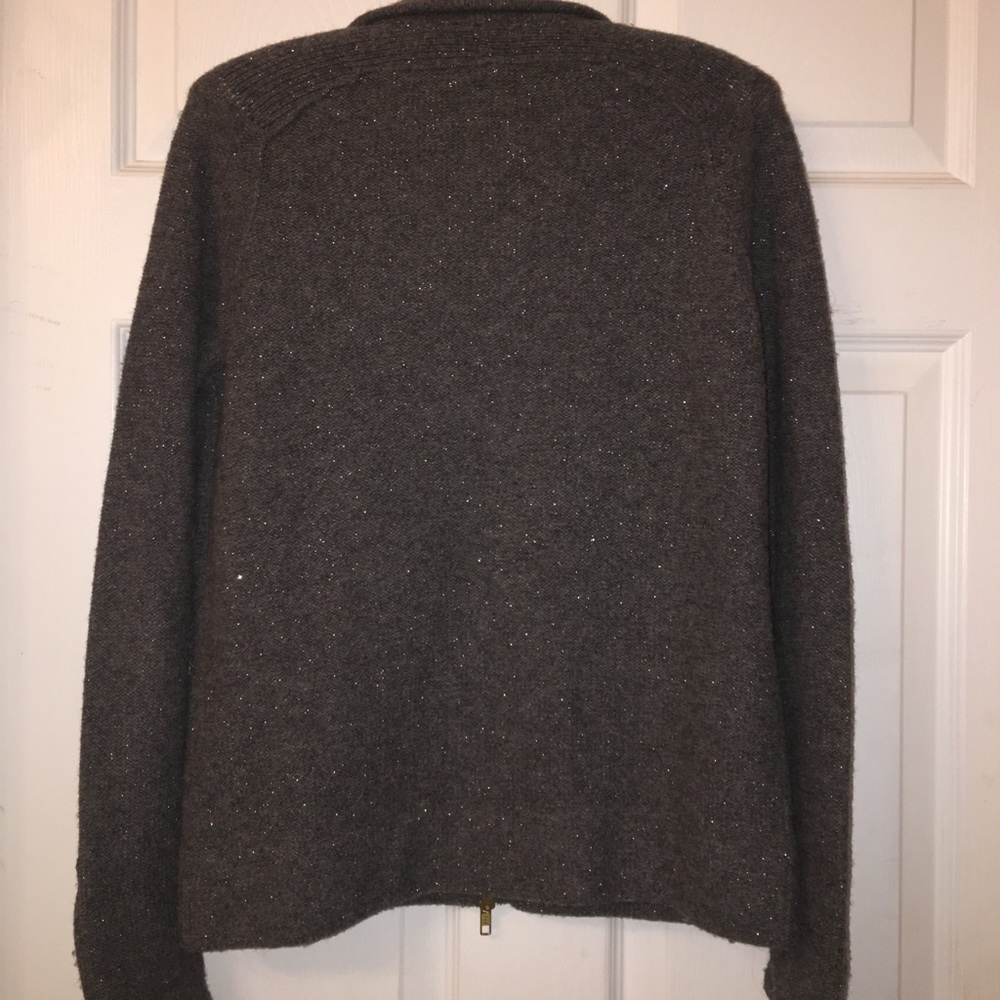 💯% authentic J CREW wool blend gray gold sweater - Picture 6 of 8